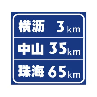 地点距离标志